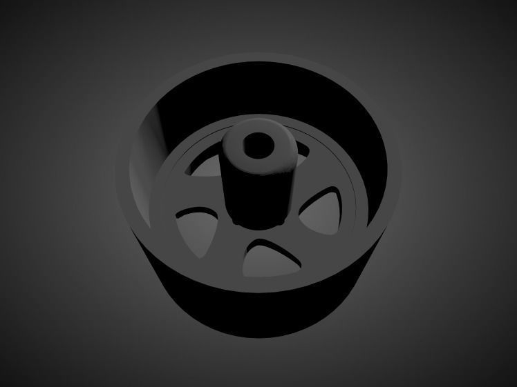 Porsche Turbo Twist rims with brakes and tires for Hot Wheels 3D print model_1