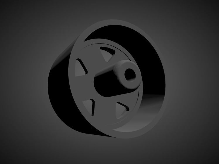 Porsche Fuchs rims with tires for Hot Wheels 3D print model_1