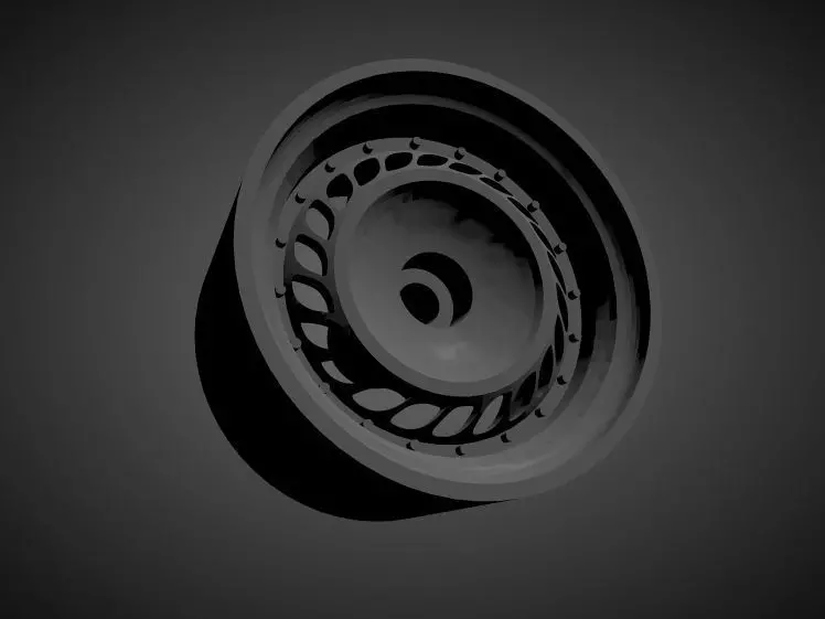 Messer ME03 type2 rims with brakes and tires for Hot Wheels 3D print model_0