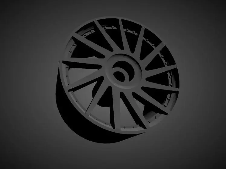JNC 051 rims with brakes and tires for Hot Wheels 3D print model_0