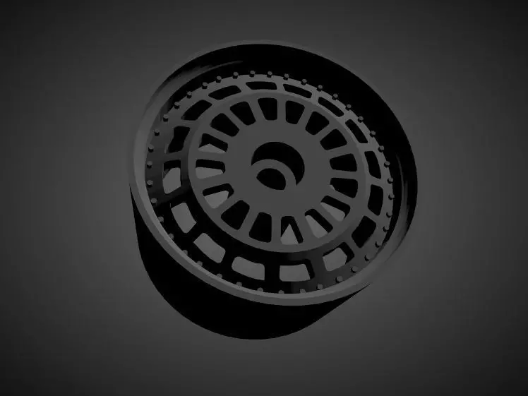 JNC 046 rims with brakes and tires for Hot Wheels 3D print model_0