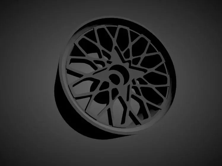 JNC 040 rims with brakes and tires for Hot Wheels 3D print model_0