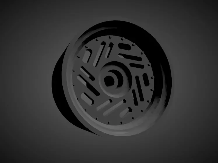 JNC 035 rims with brakes and tires for Hot Wheels 3D print model_0