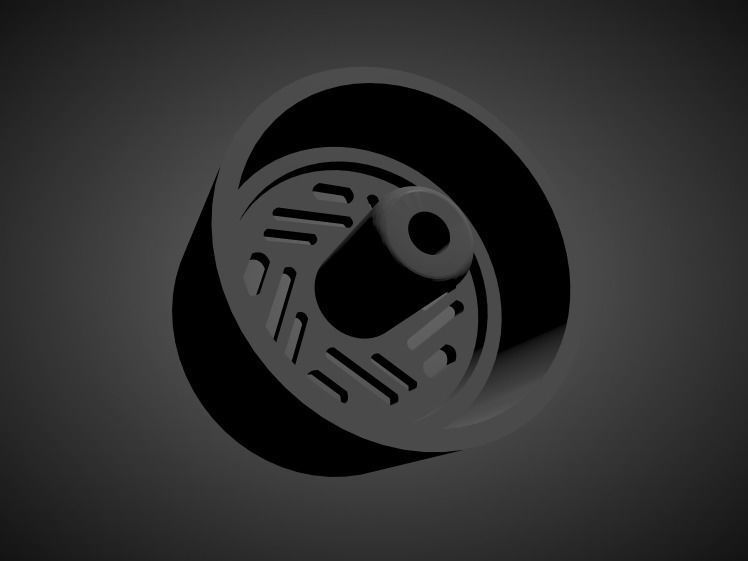 JNC 035 rims with brakes and tires for Hot Wheels 3D print model_1