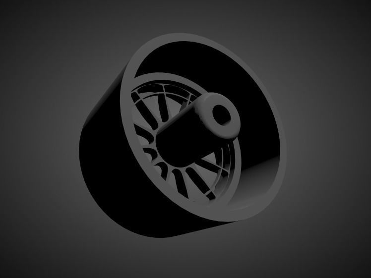 JNC 033 rims with brakes and tires for Hot Wheels 3D print model_1