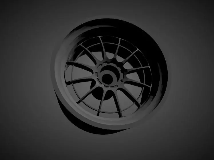 JNC 033 rims with brakes and tires for Hot Wheels 3D print model_0