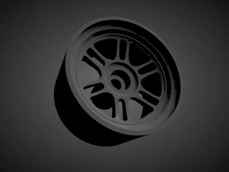 JNC 021 rims with brakes and tires for Hot Wheels 3D print model_0