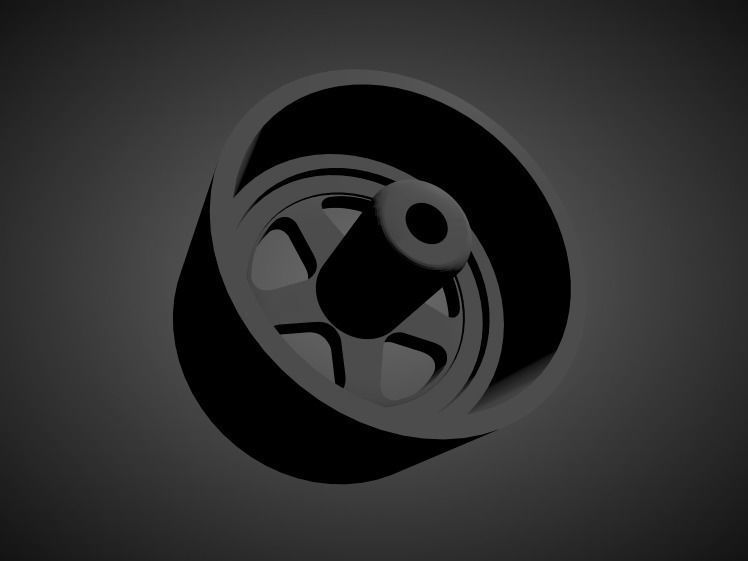 JNC 010 rims with brakes and tires for Hot Wheels 3D print model_1