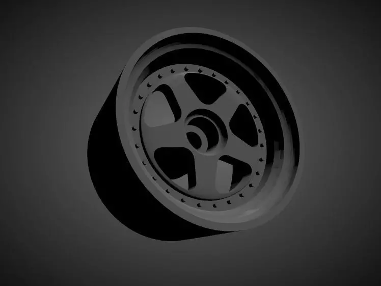 JNC 010 rims with brakes and tires for Hot Wheels 3D print model_0