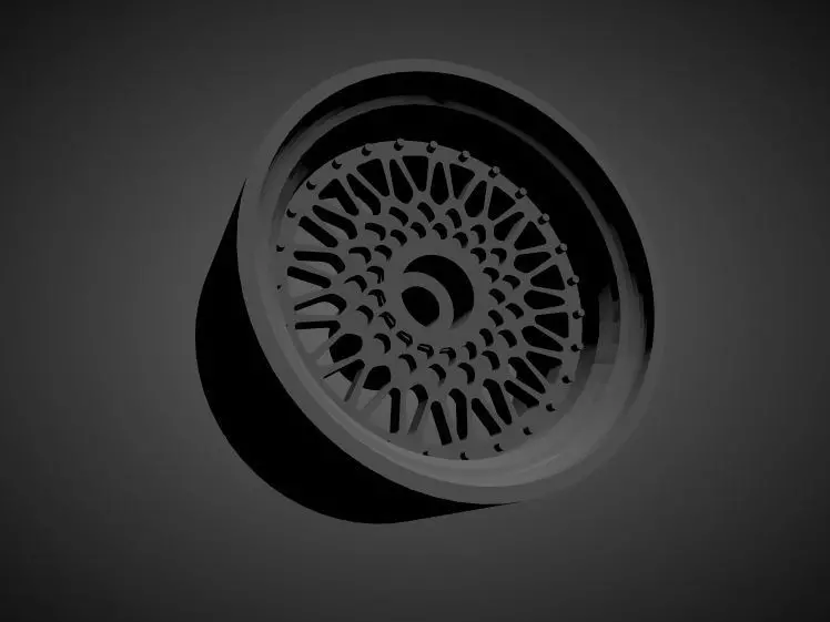 JNC 004 rims with brakes and tires for Hot Wheels 3D print model_0