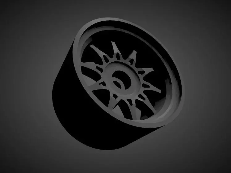 JNC 003 rims with brakes and tires for Hot Wheels 3D print model_0