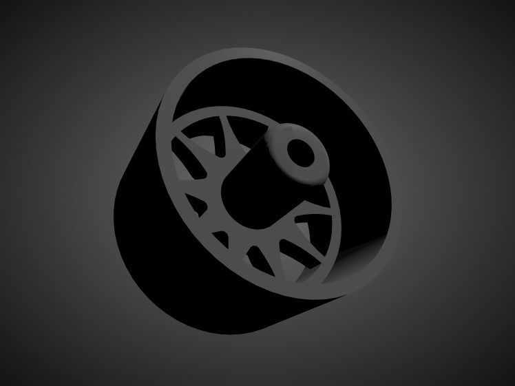 JNC 003 rims with brakes and tires for Hot Wheels 3D print model_1