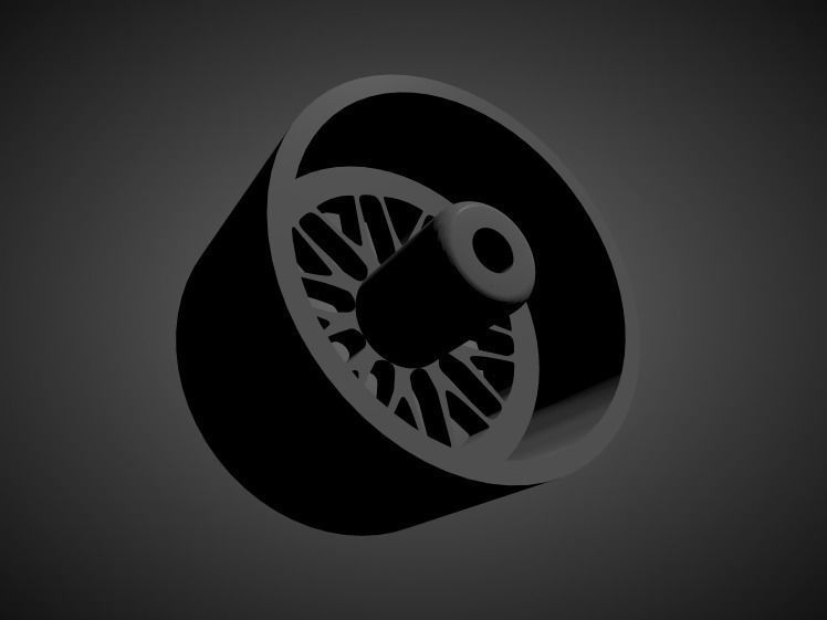 JNC 001 rims with brakes and tires for Hot Wheels 3D print model_1