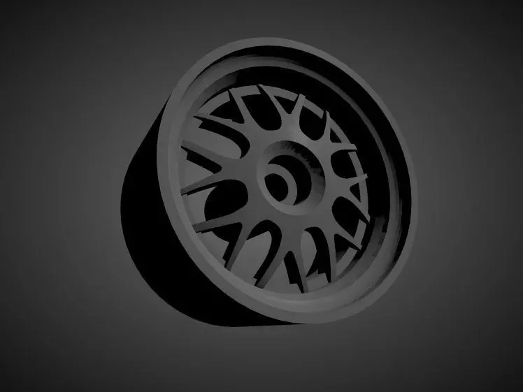 BBS RS GT rims with brakes and tires for Hot Wheels 3D print model_0