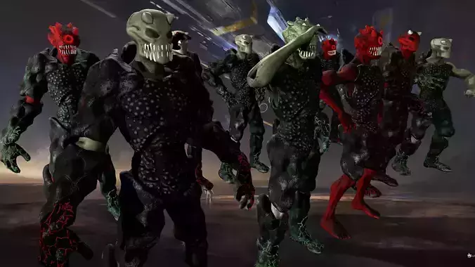 AlienSoldiers group of aliens