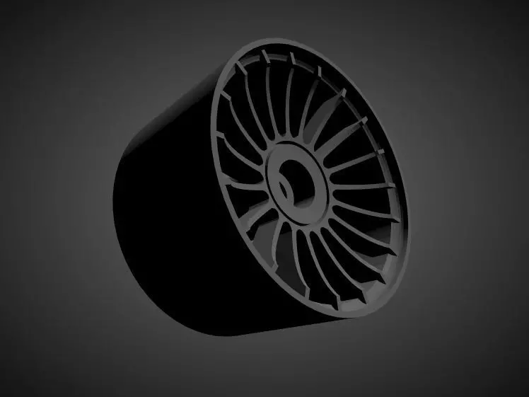 Alpine rims with brakes and tires for Hot Wheels - 3D print model_0