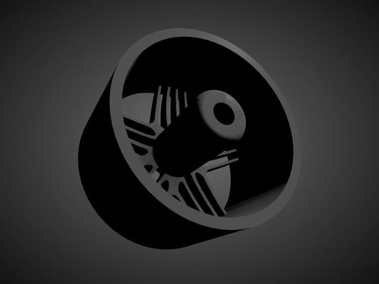 Alpine rims with brakes and tires for Hot Wheels 3D print model_1