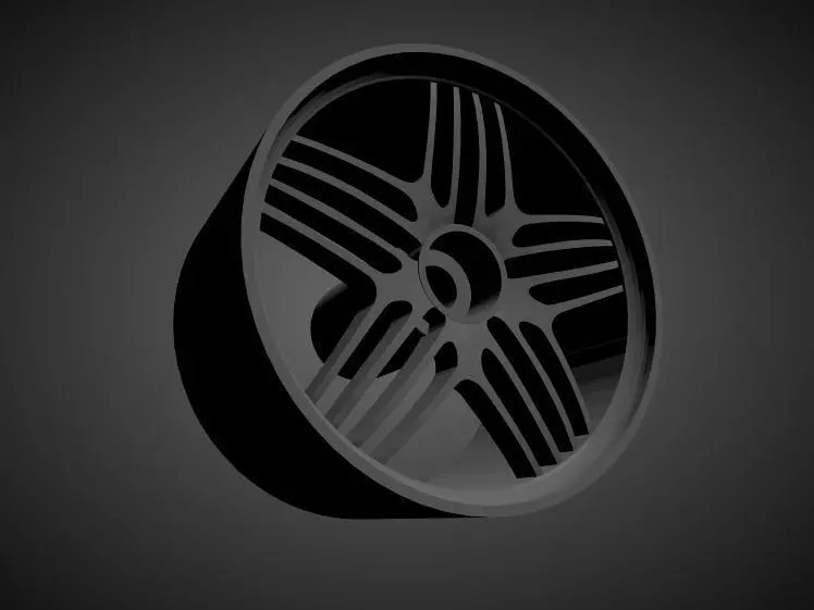 Alpine rims with brakes and tires for Hot Wheels 3D print model_0