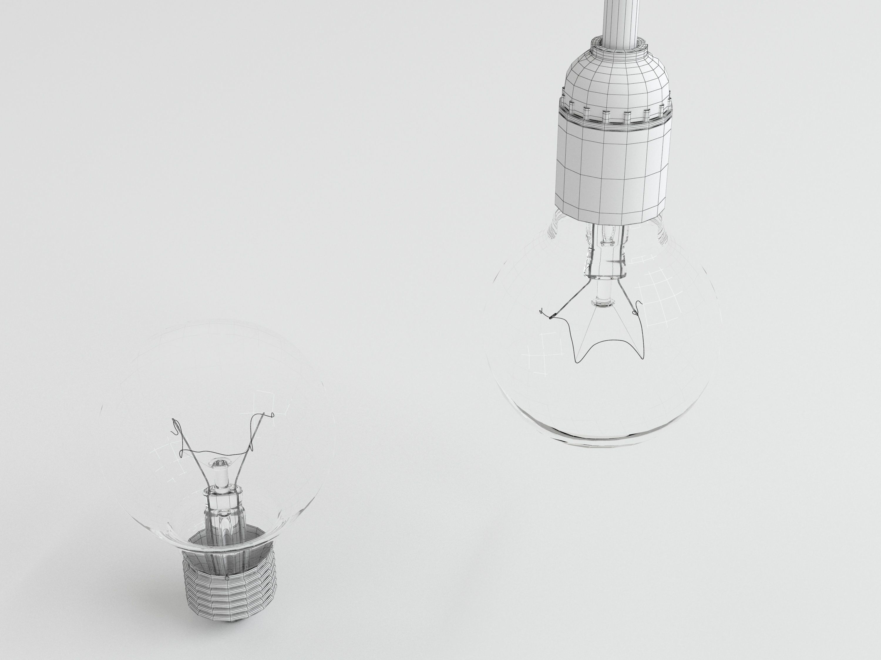 Bulb light 4 3D model_3