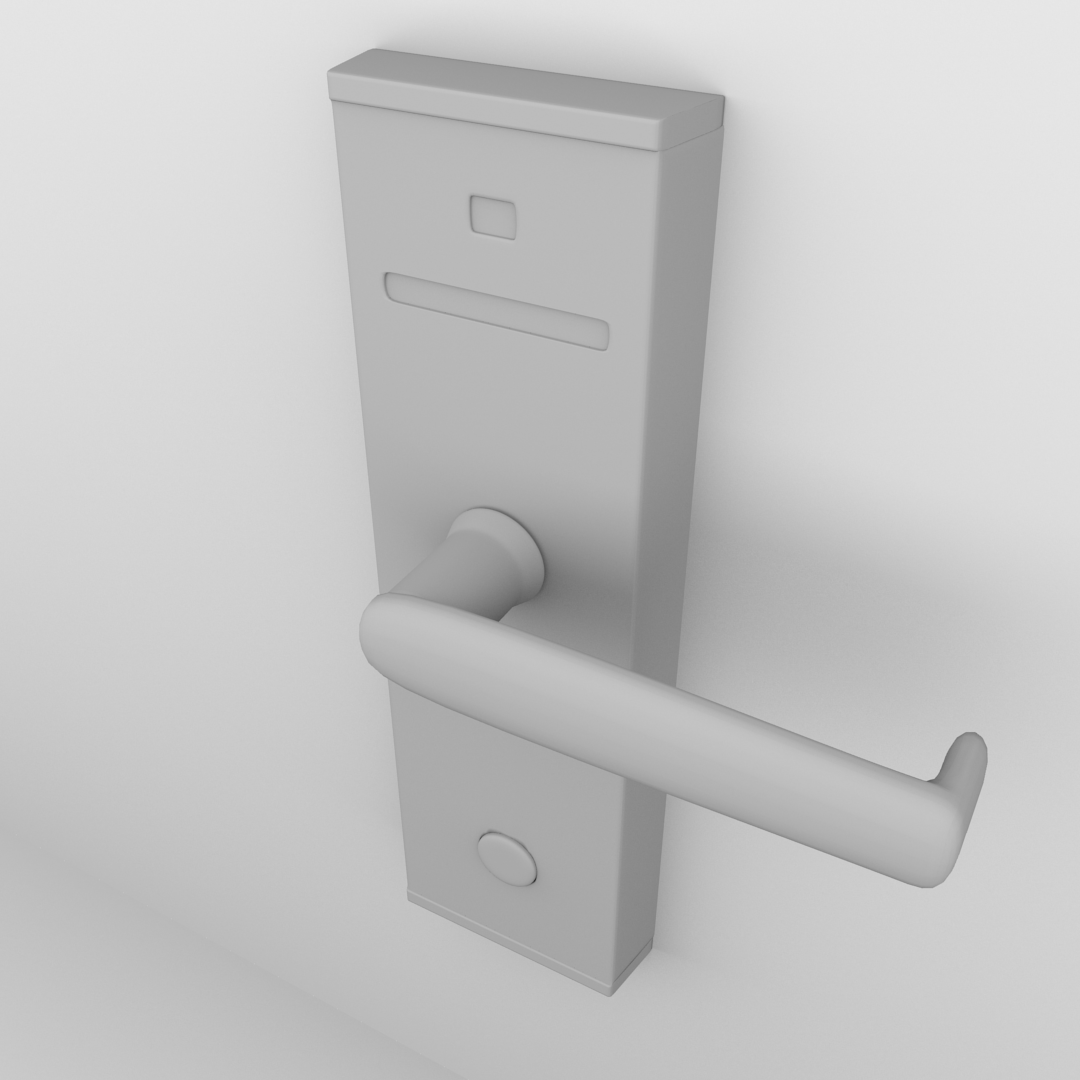 Keycard Lock 3D model_2