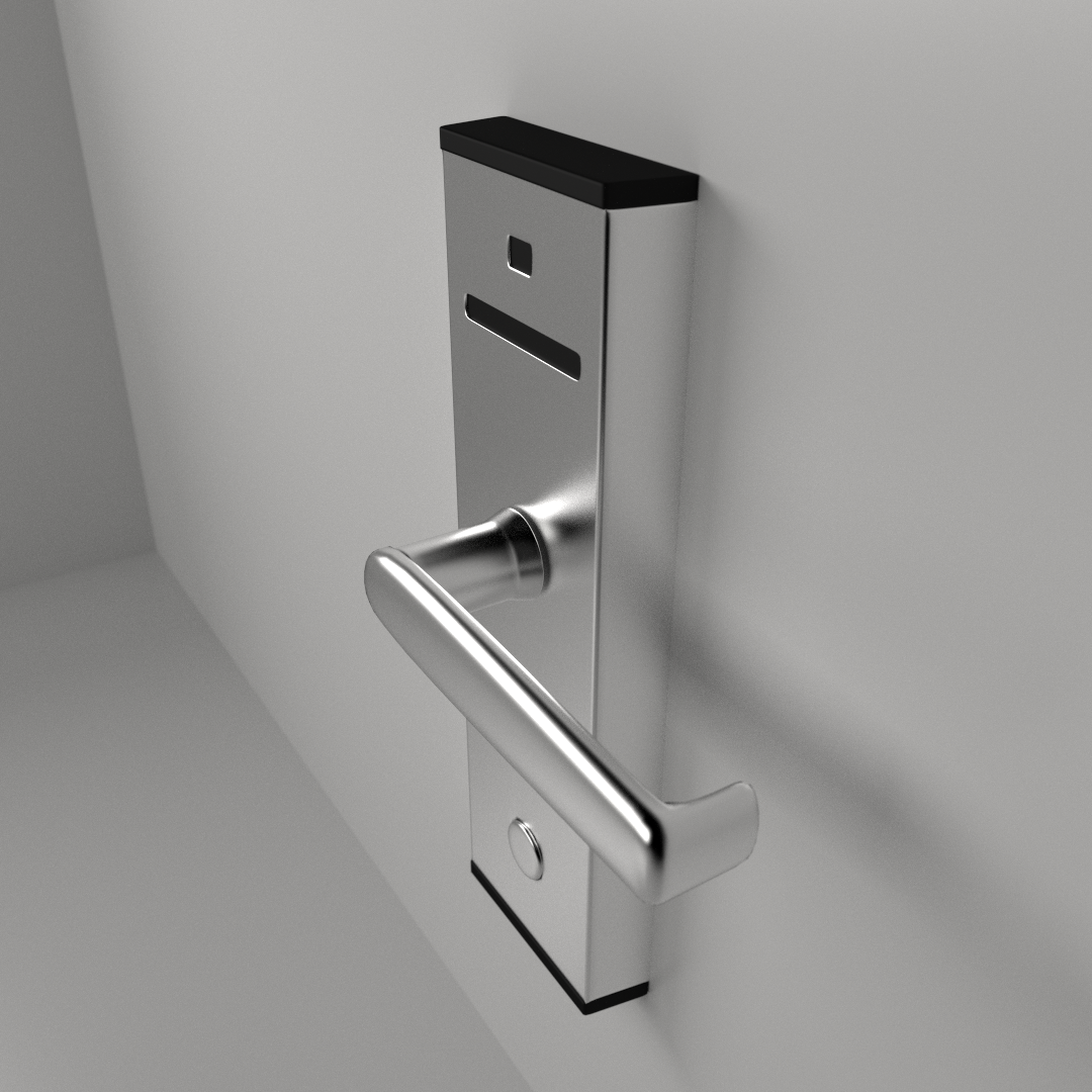 Keycard Lock 3D model_4