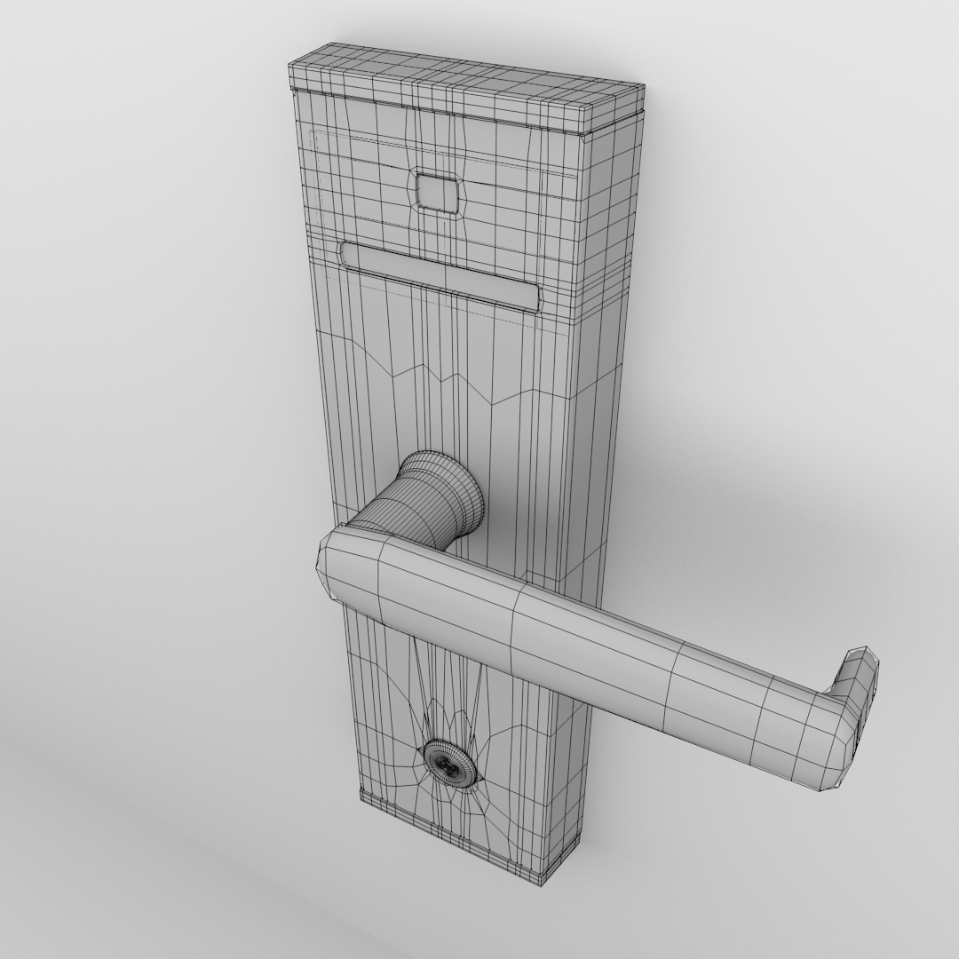 Keycard Lock 3D model_5