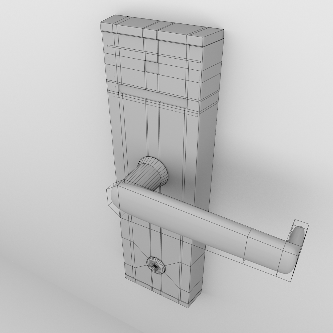 Keycard Lock 3D model_3