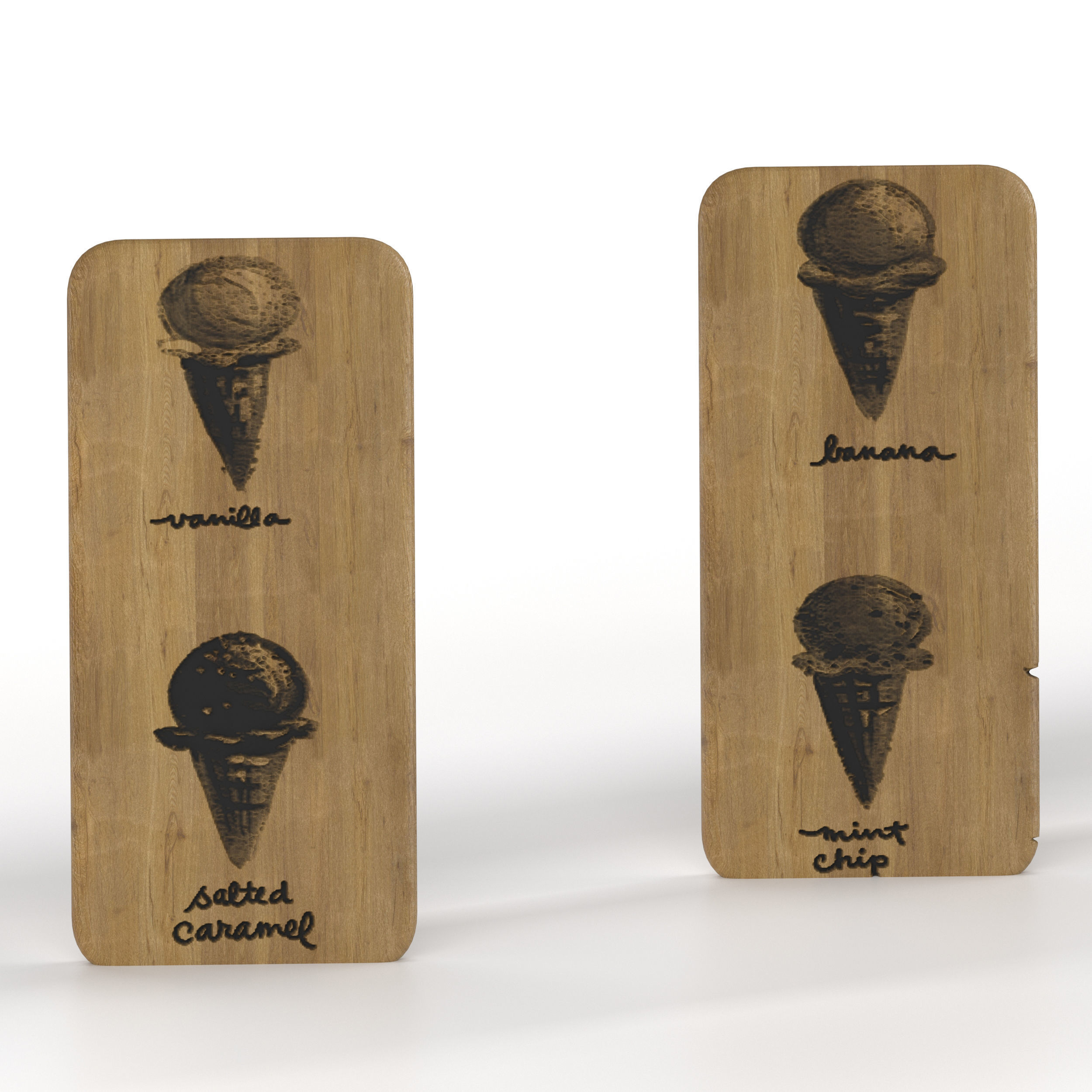 Ice cream in waffle cone 3D model_9