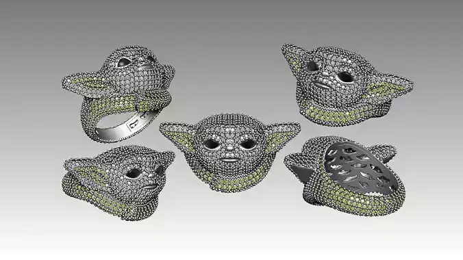 Baby yoda ring jewelry
