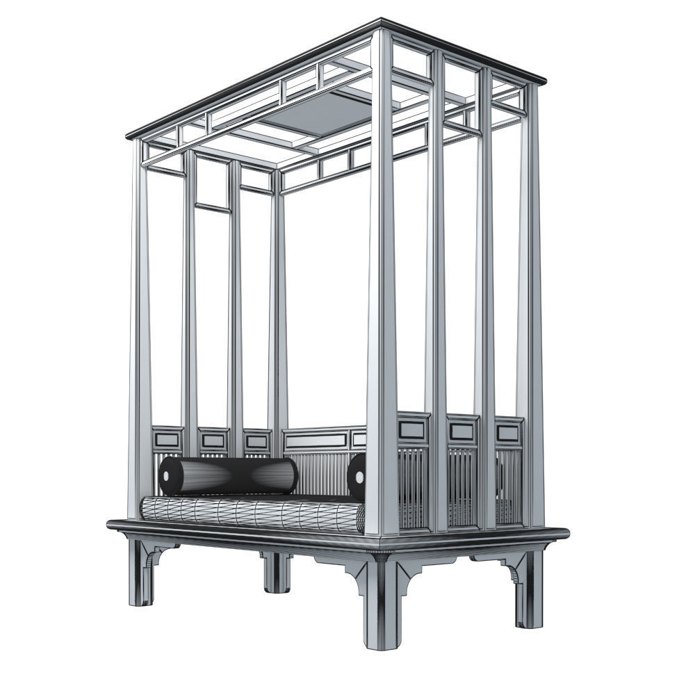 CANOPY BED 01 3D model_9