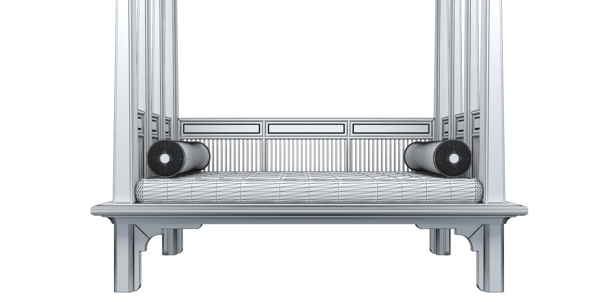 CANOPY BED 01 3D model_8