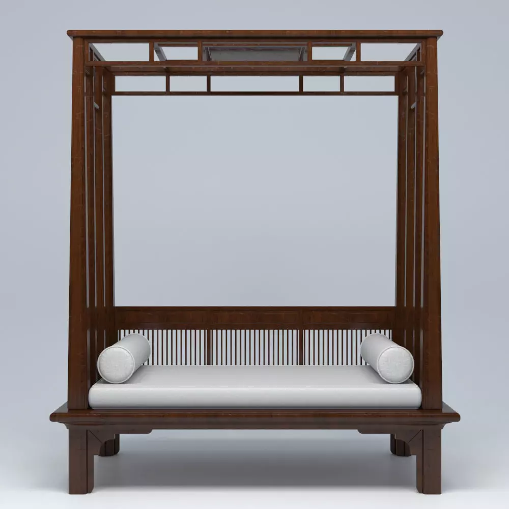 CANOPY BED 01 3D model_0