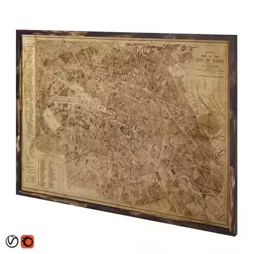 Restoration Hardware Vintage Paris Map