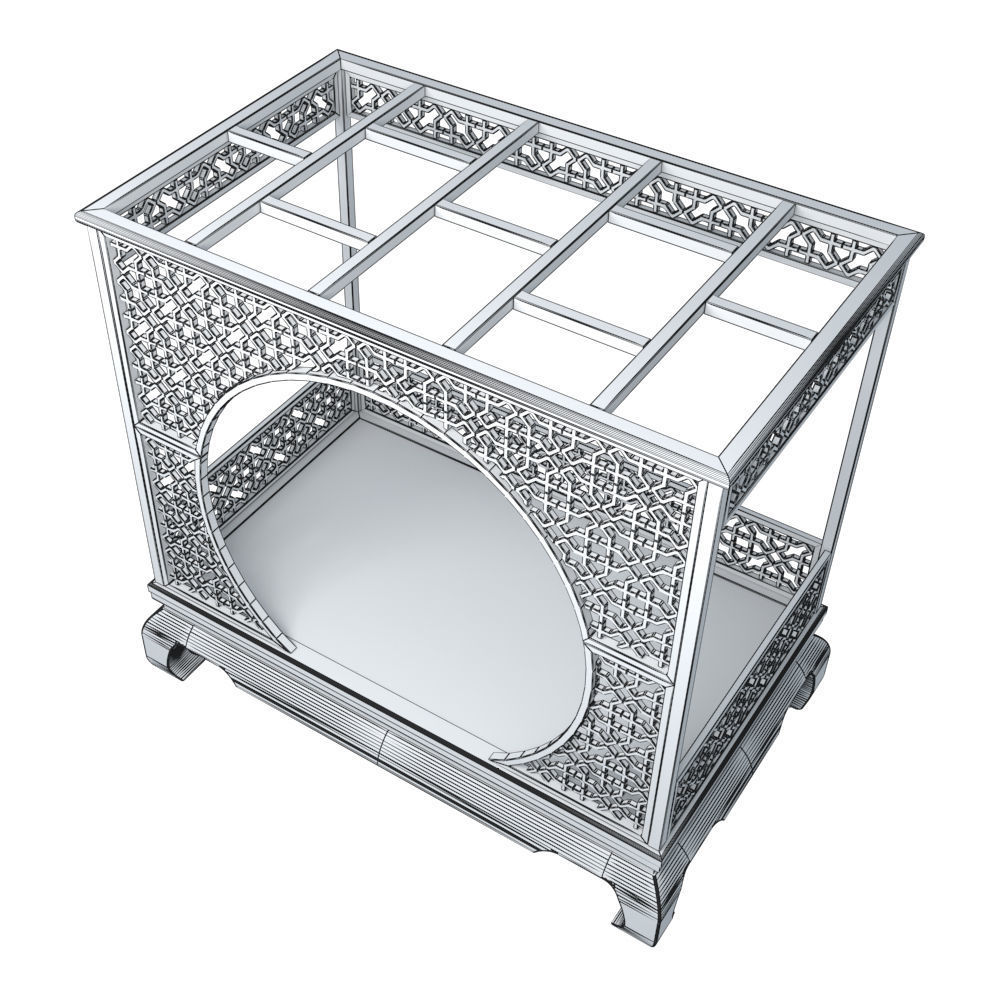 CANOPY BED SET 3D model_4