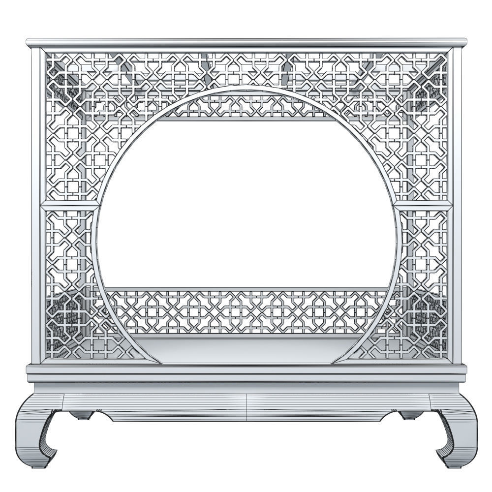 CANOPY BED SET 3D model_2