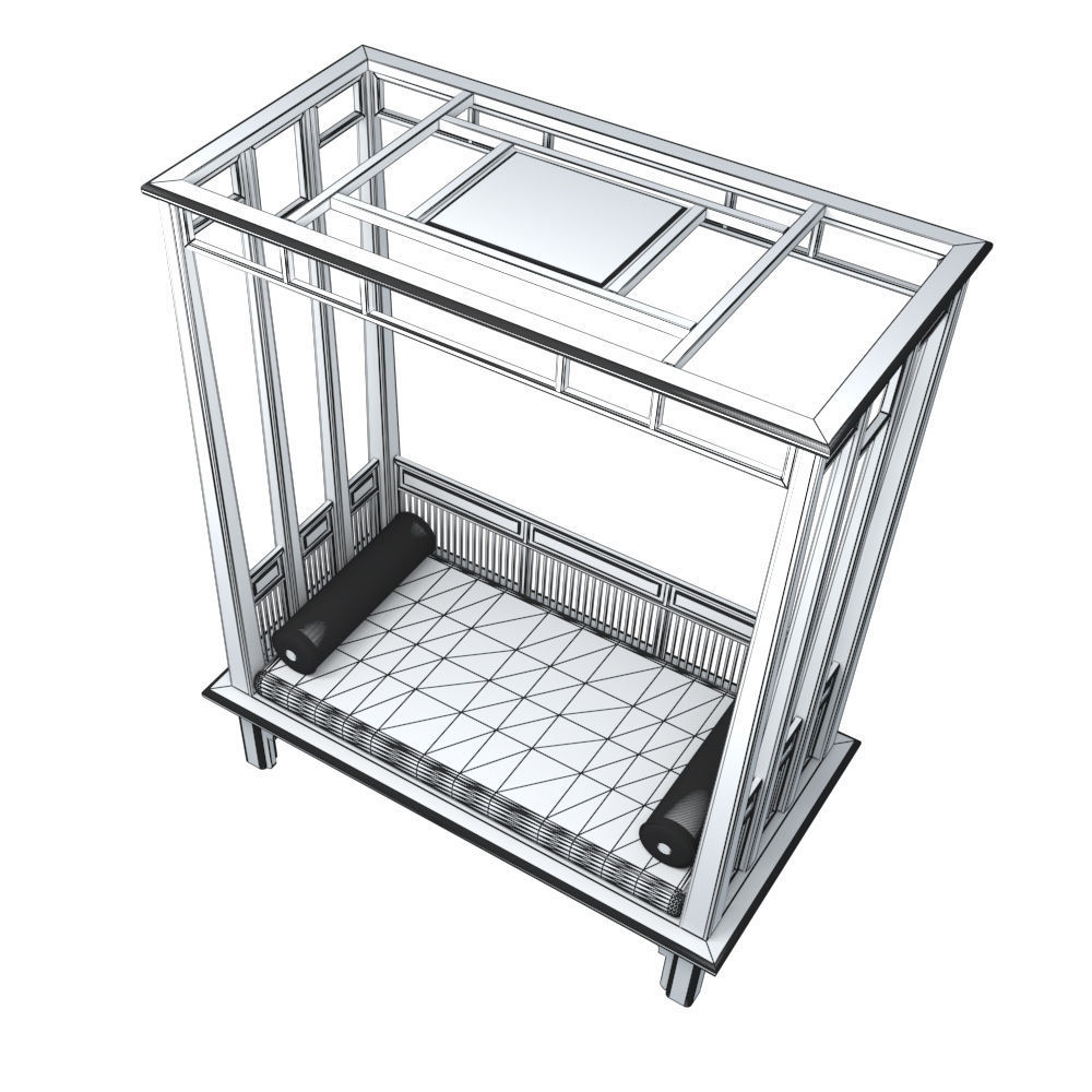 CANOPY BED SET 3D model_24