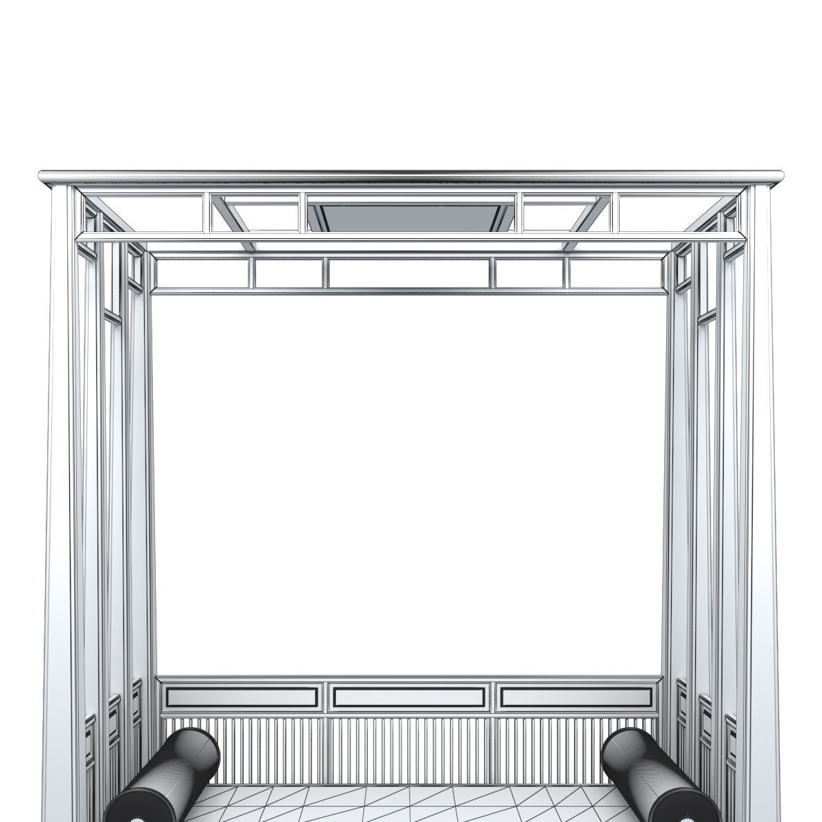 CANOPY BED SET 3D model_28