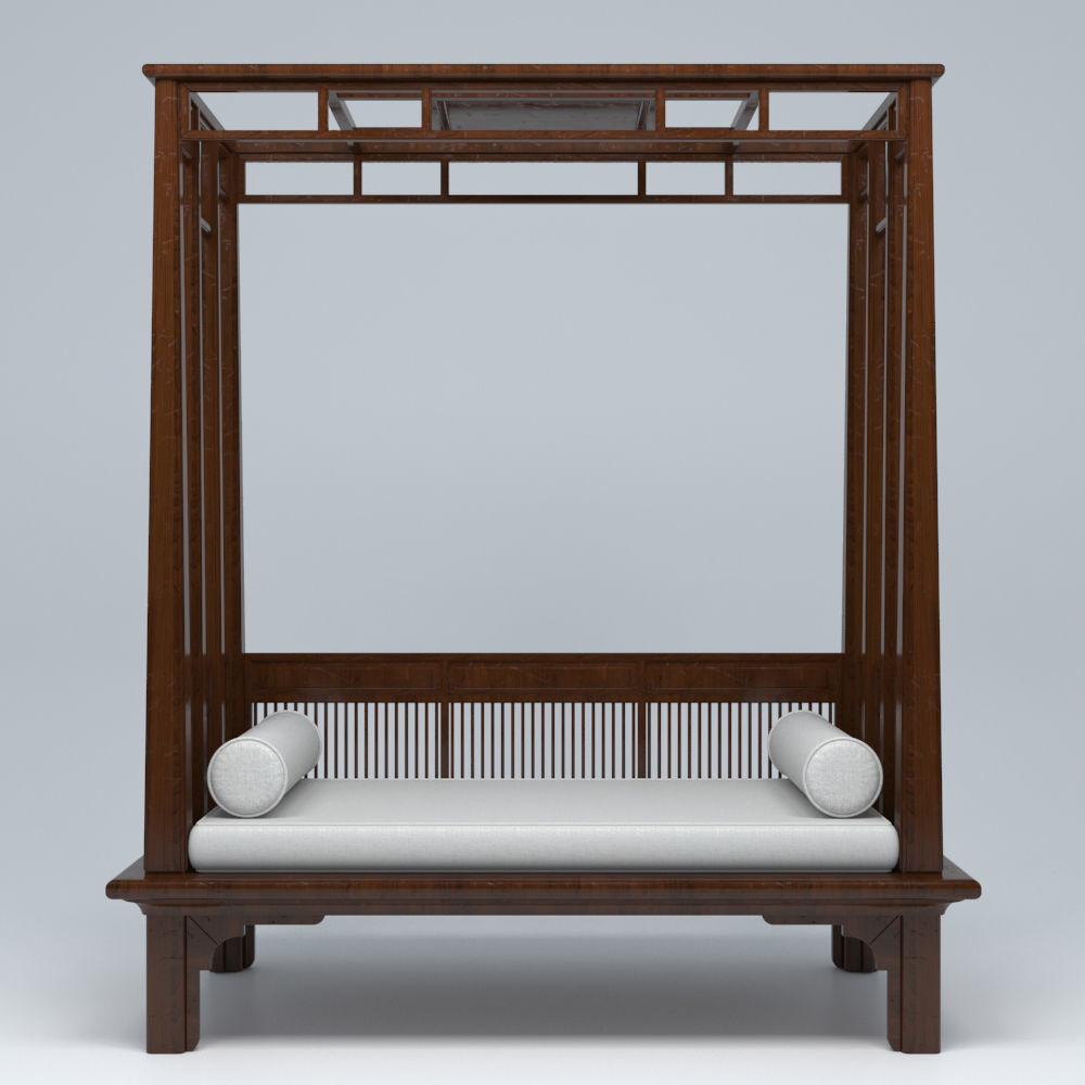 CANOPY BED SET 3D model_21