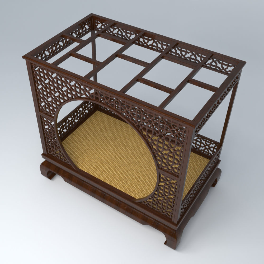 CANOPY BED SET 3D model_3
