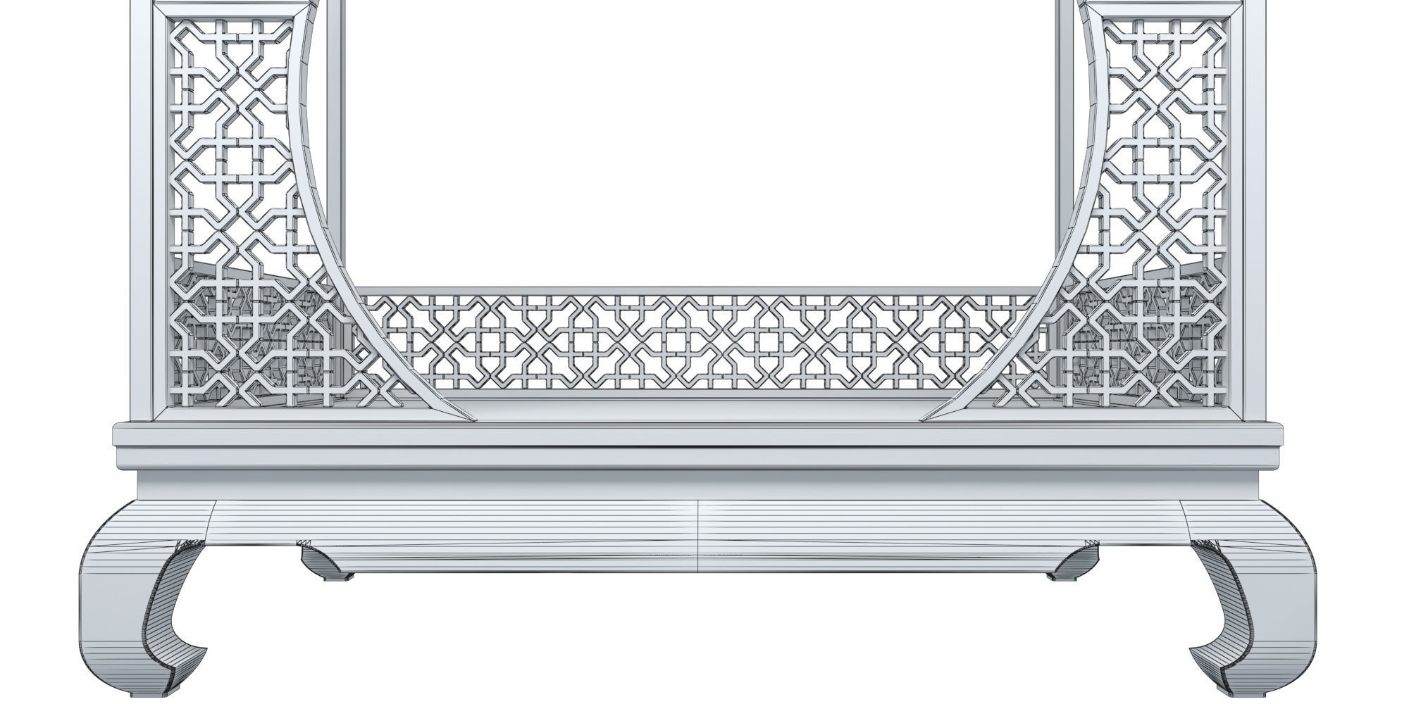 CANOPY BED SET 3D model_8