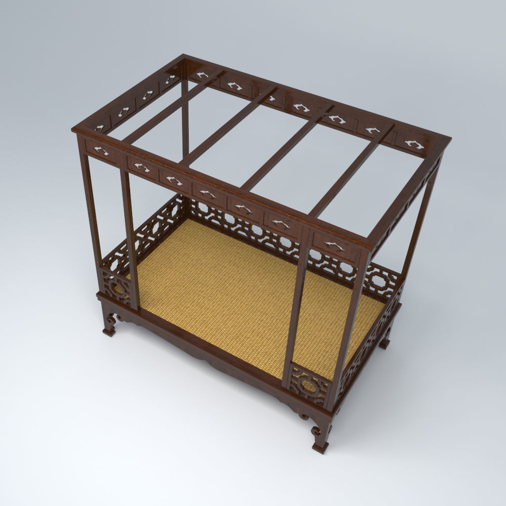 CANOPY BED SET 3D model_13