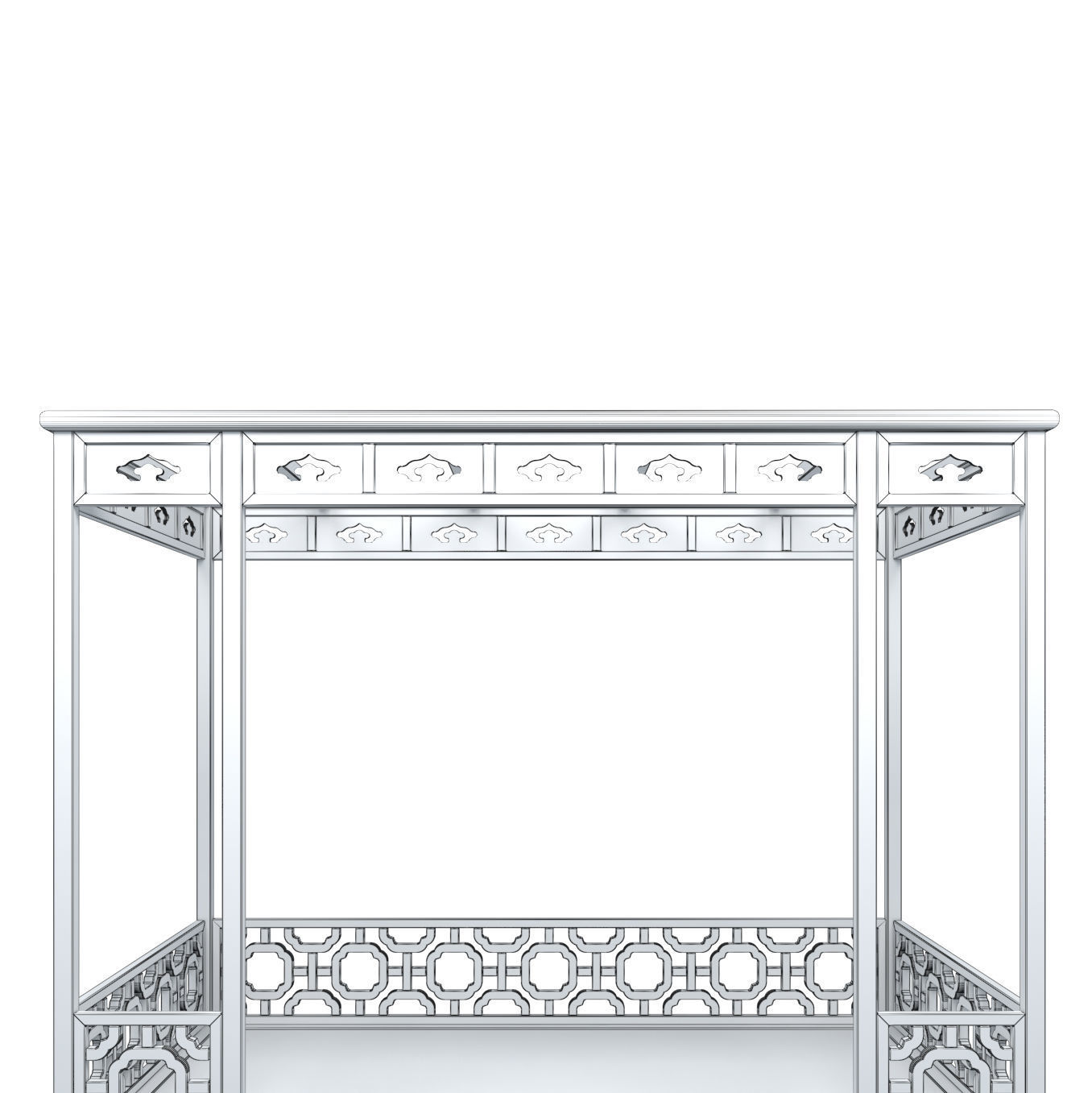 CANOPY BED SET 3D model_20