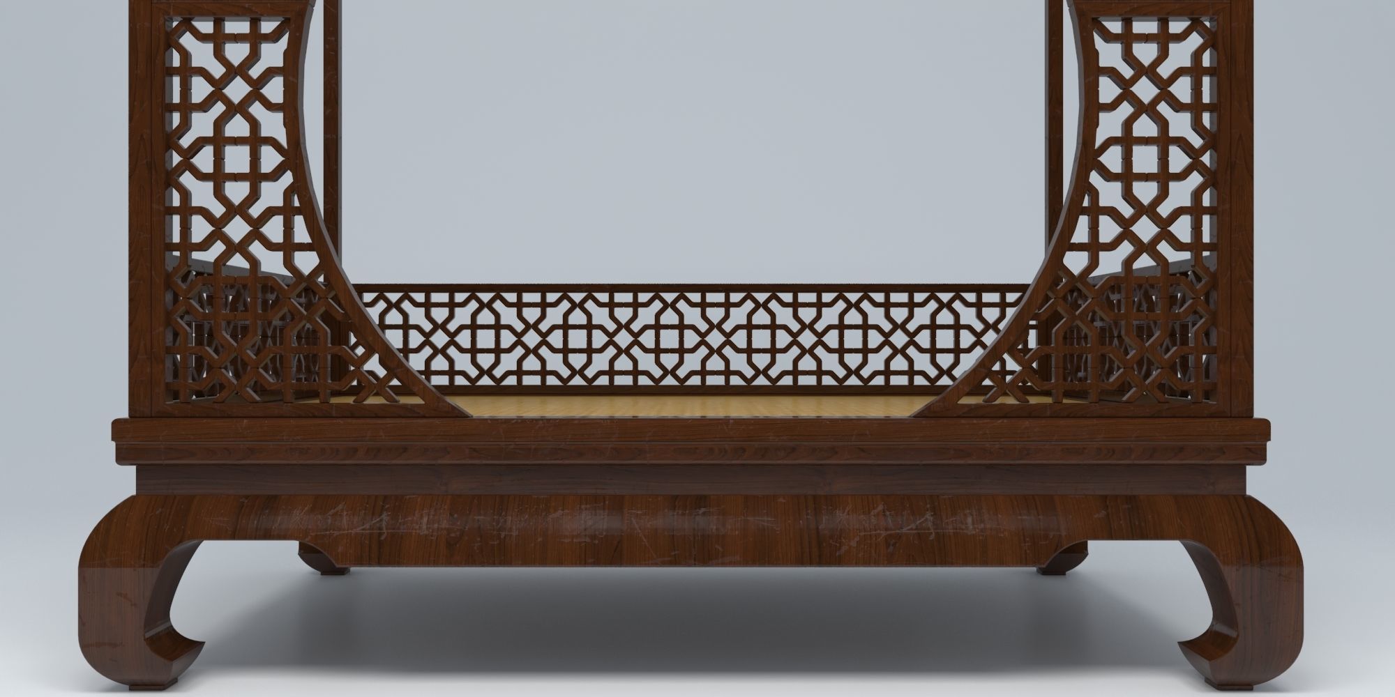 CANOPY BED SET 3D model_7
