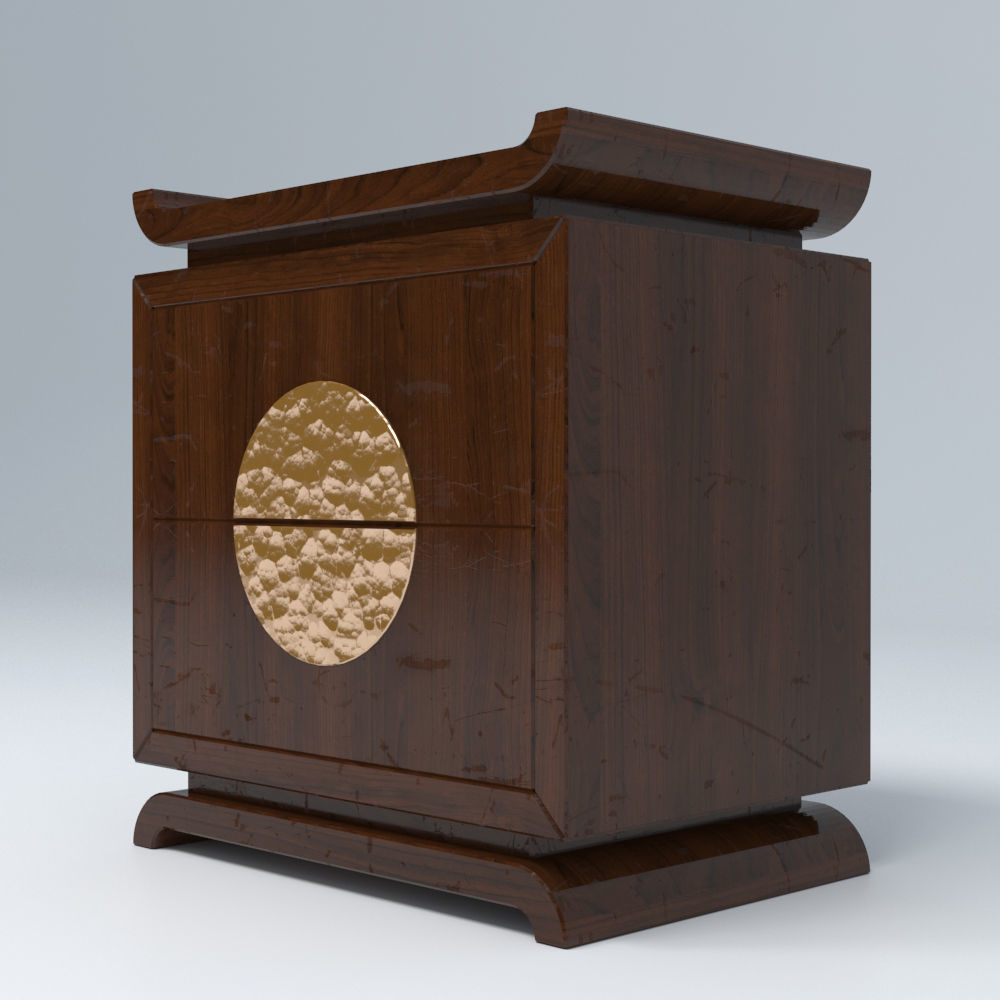 LOW SIDE TABLE Low-poly 3D model_2