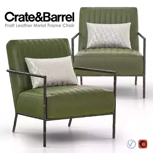 PRATT Leather Metal Frame Chair