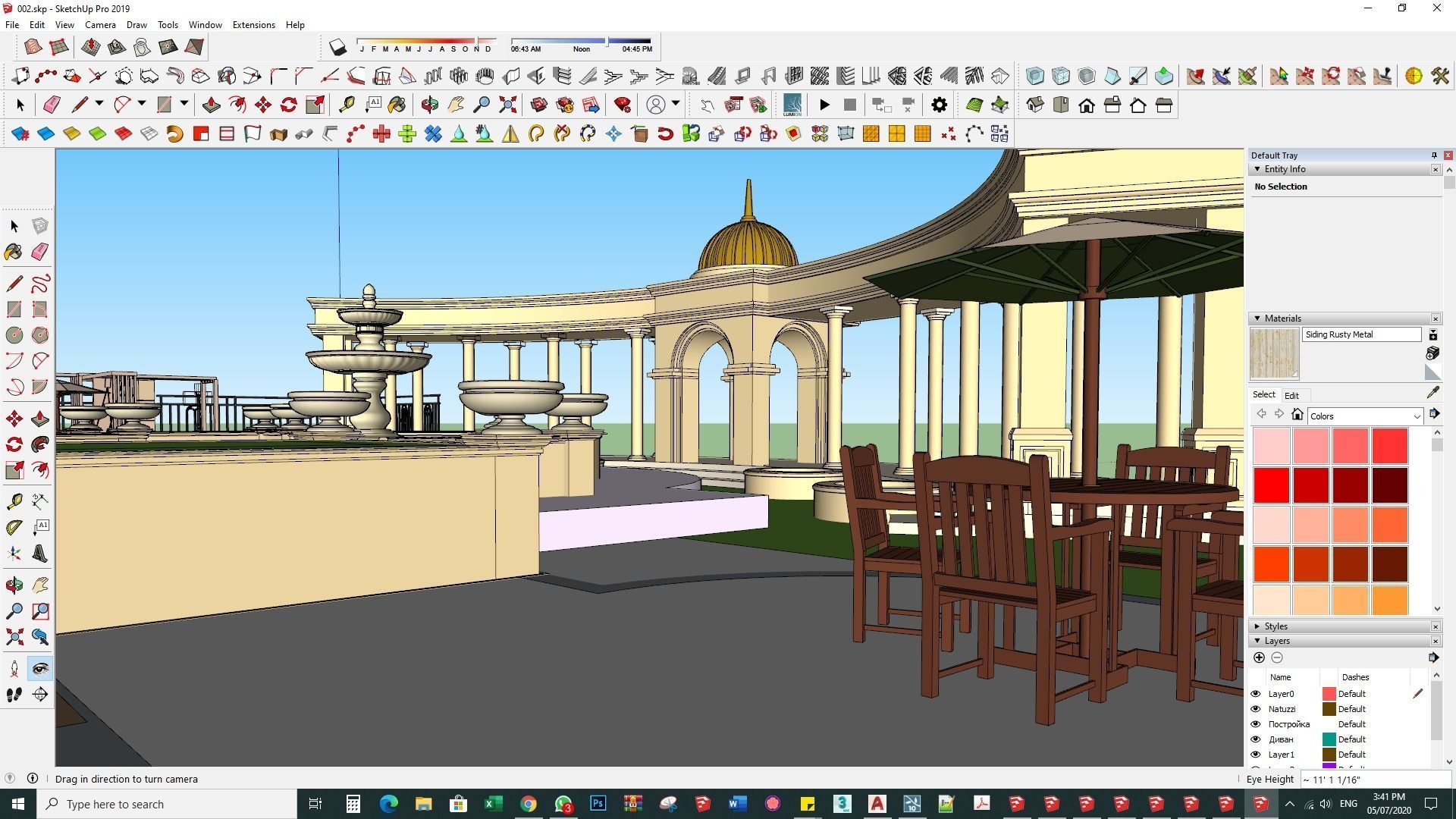 luxury Landscape backyard Pool design 3d model lumion file 3D model_12