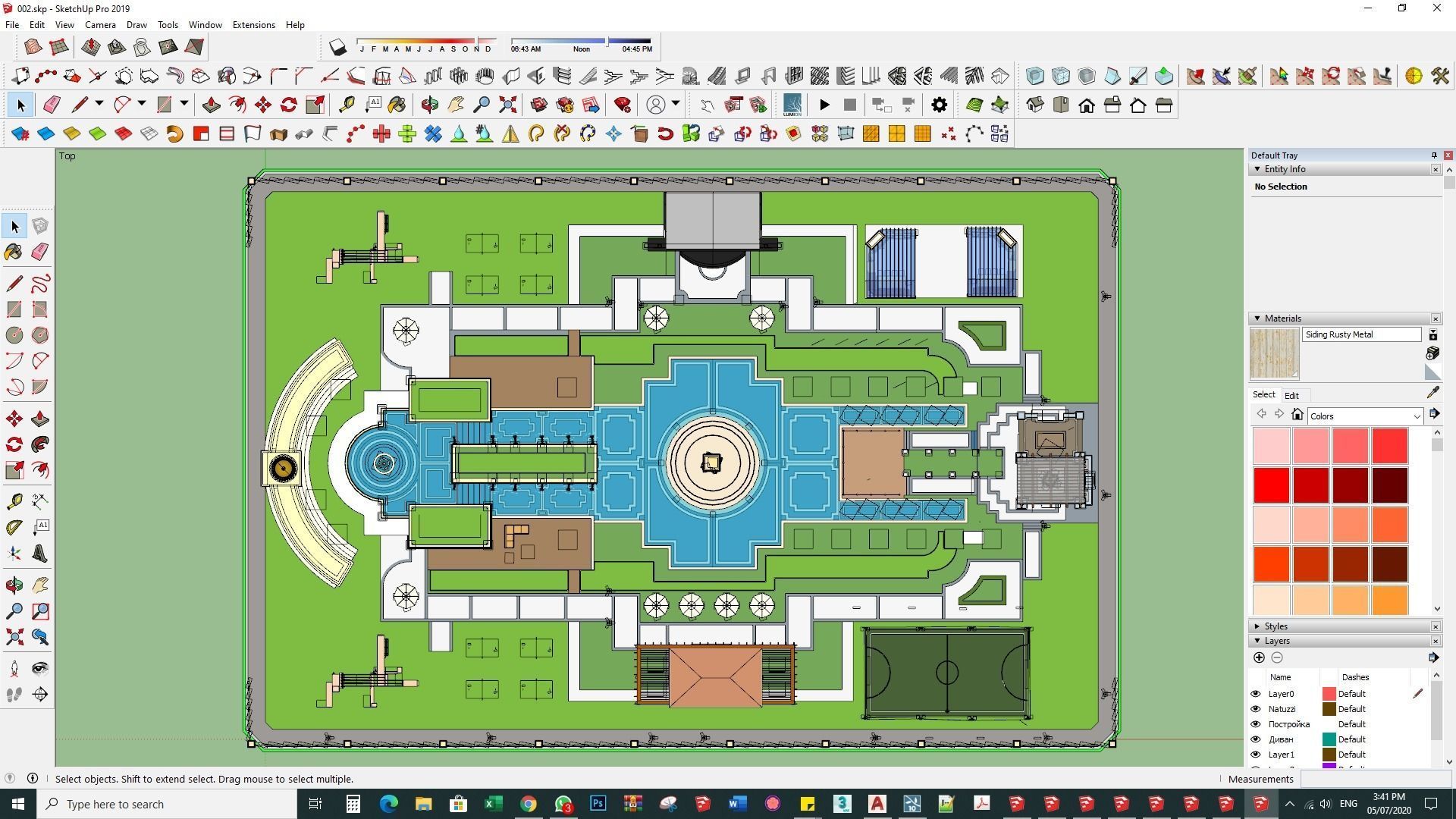 luxury Landscape backyard Pool design 3d model lumion file 3D model_5