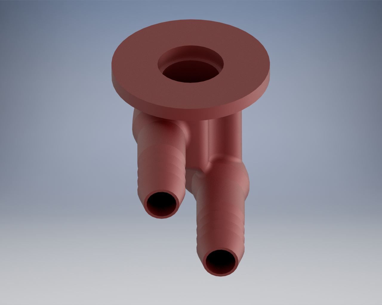 Housing for the idle valve 180 degree 3D print model_4