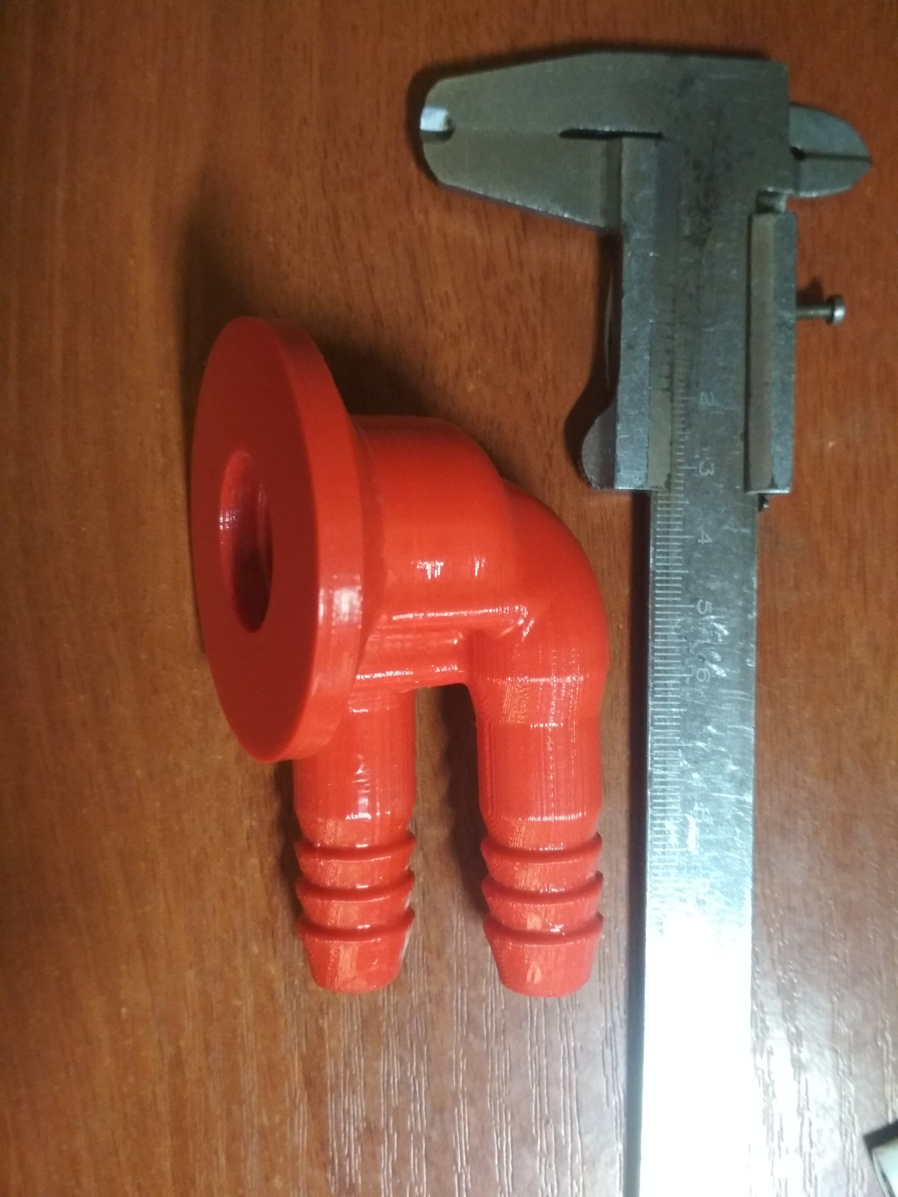 Housing for the idle valve 180 degree 3D print model_6