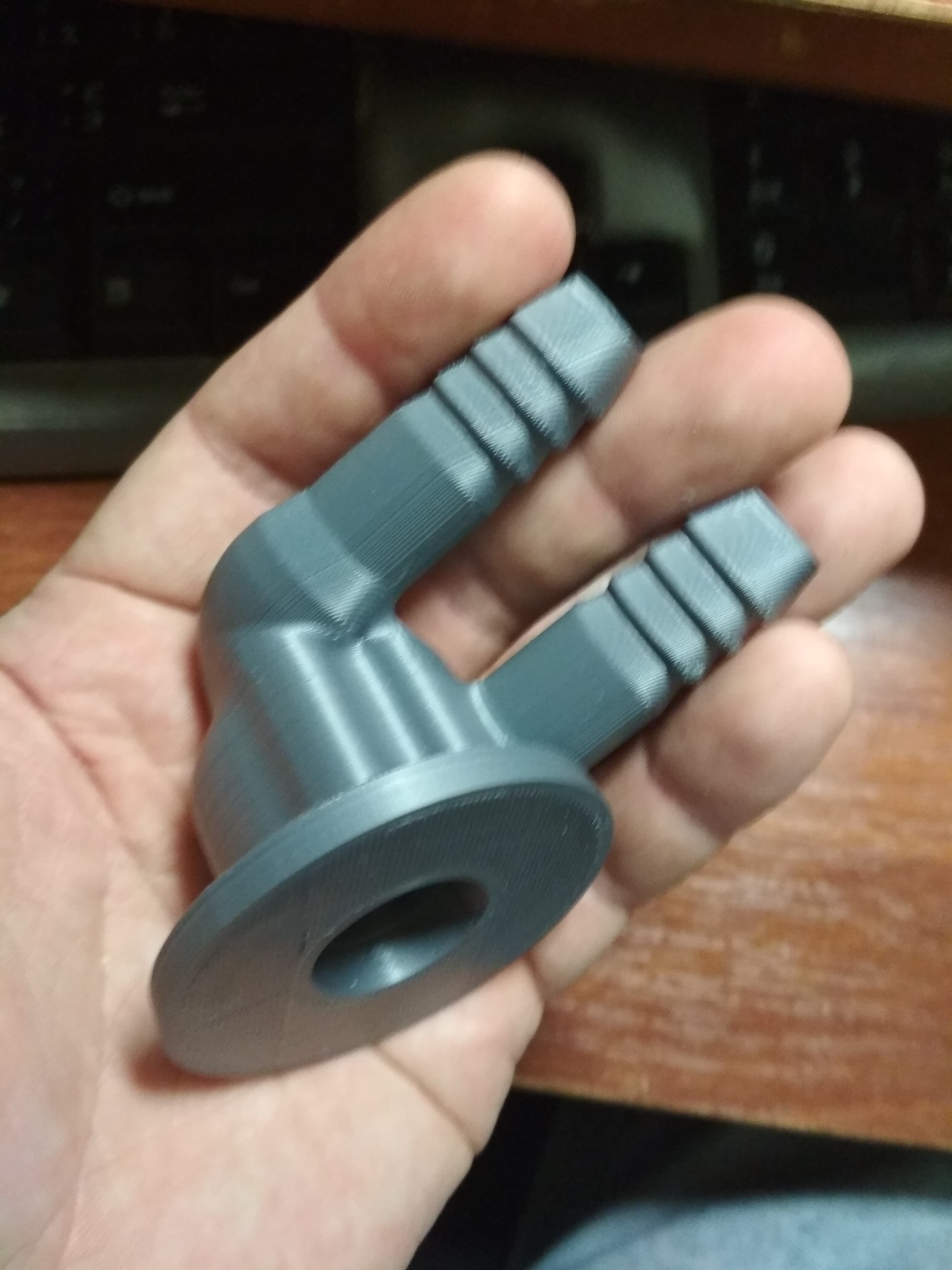 Housing for the idle valve 180 degree 3D print model_3